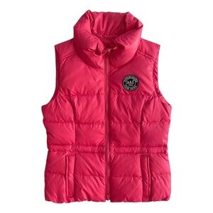Abercrombie & Fitch Kids Fall Winter Down Pink Puffer Vest Jacket Girl’s Size XL
